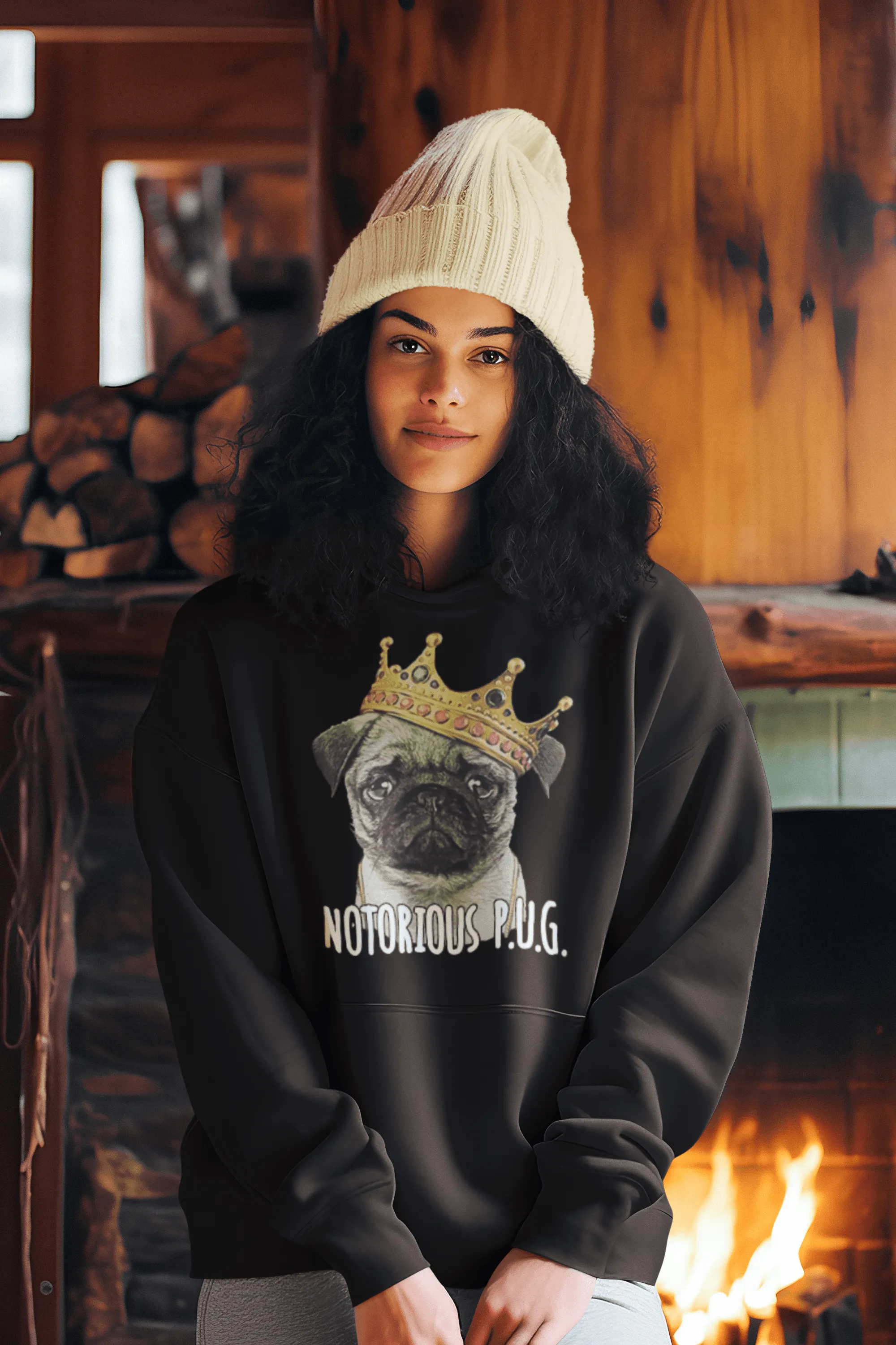 Pet Lover Hoodie The Notorious P.U.G. Unisex Softstyle MidWeight Pullover