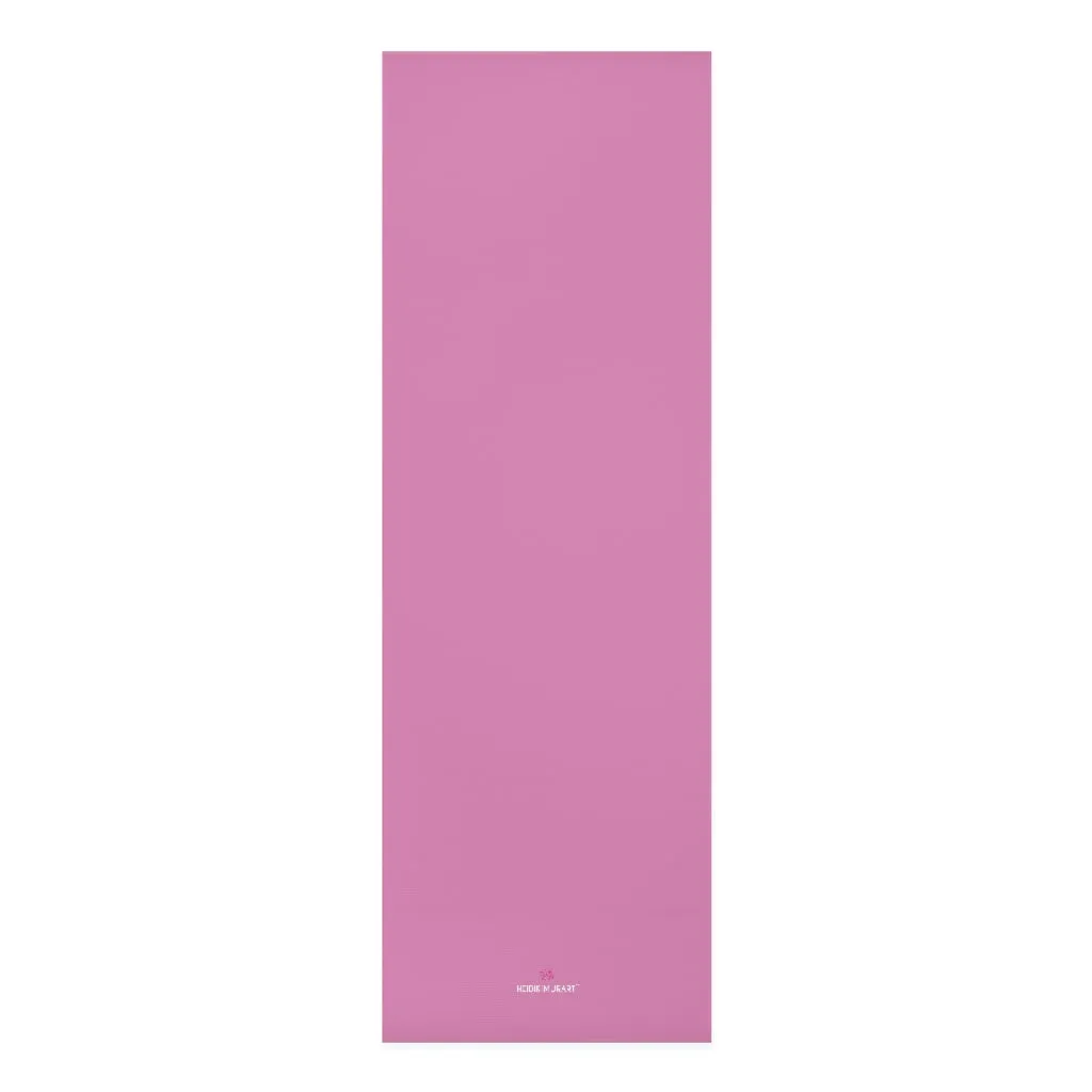 Pink Foam Yoga Mat, Bright Pink Solid Color Best Lightweight 0.25" thick Mat - Printed in USA (Size: 24″x72")