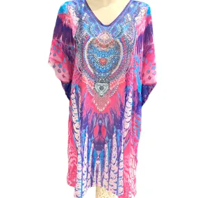 Pink Kyra embellished Blouse Tunic Top