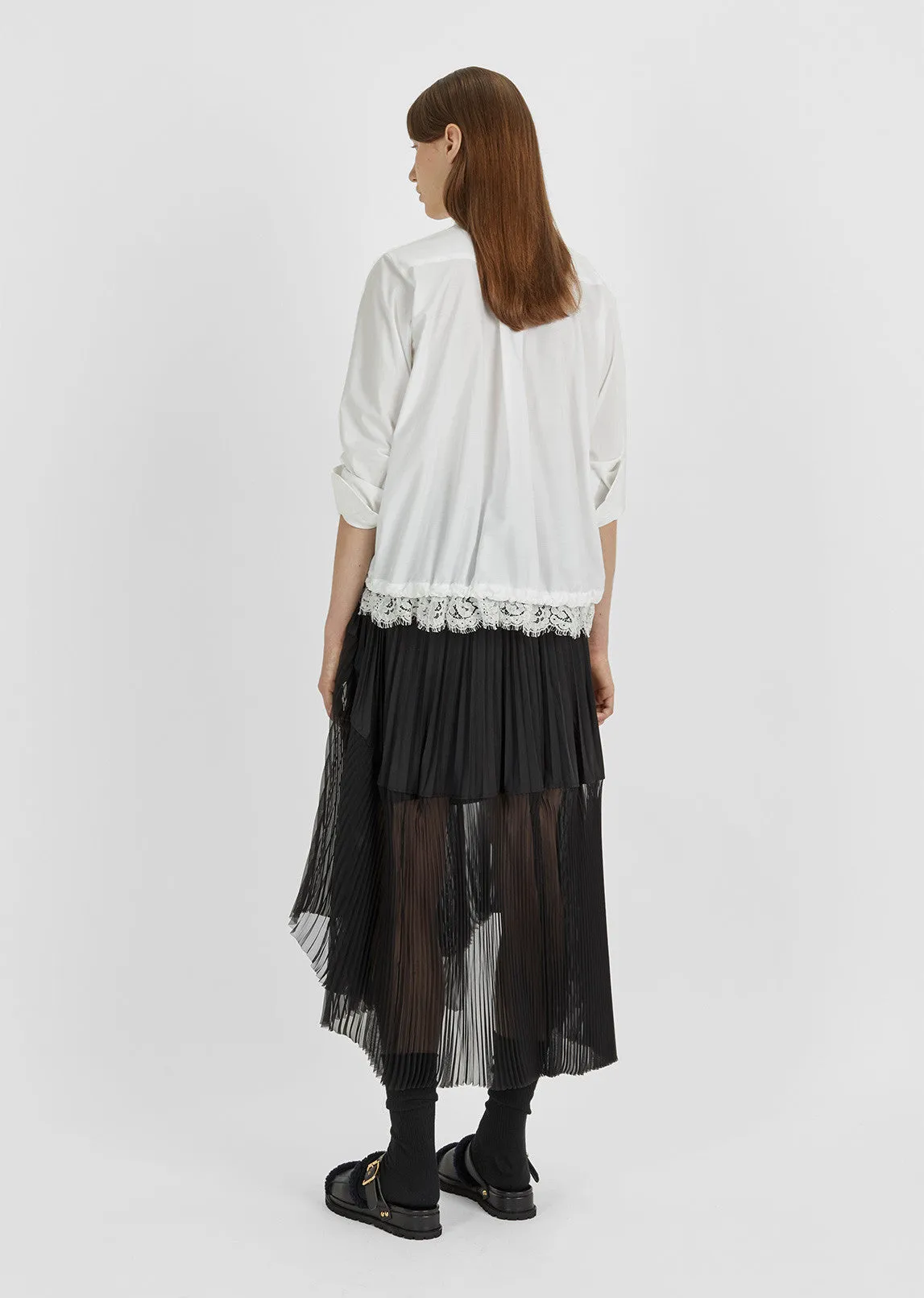 Pleated Asymmetrical Skirt