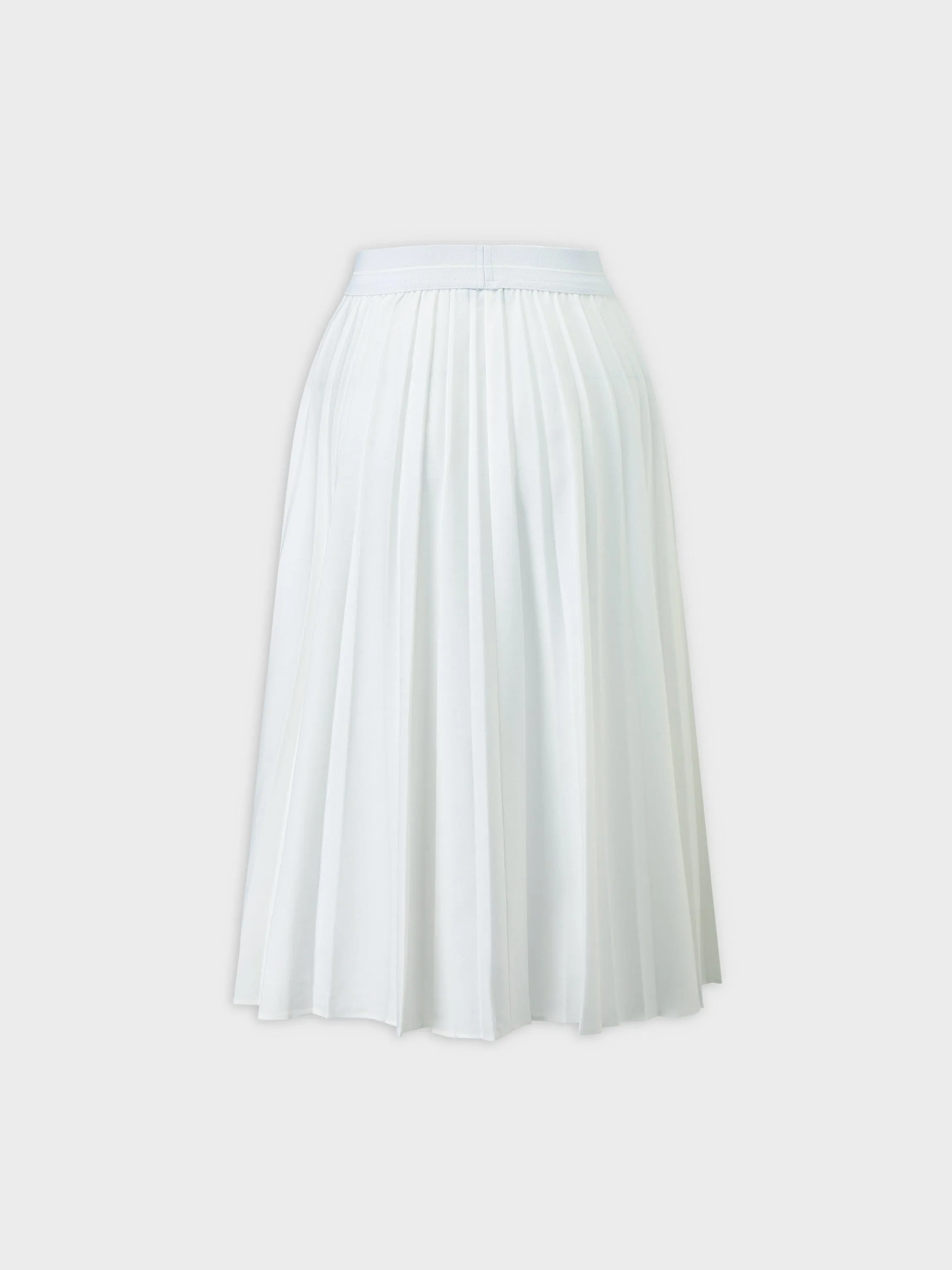 PLEATED SKIRT 26"-PURE WHITE