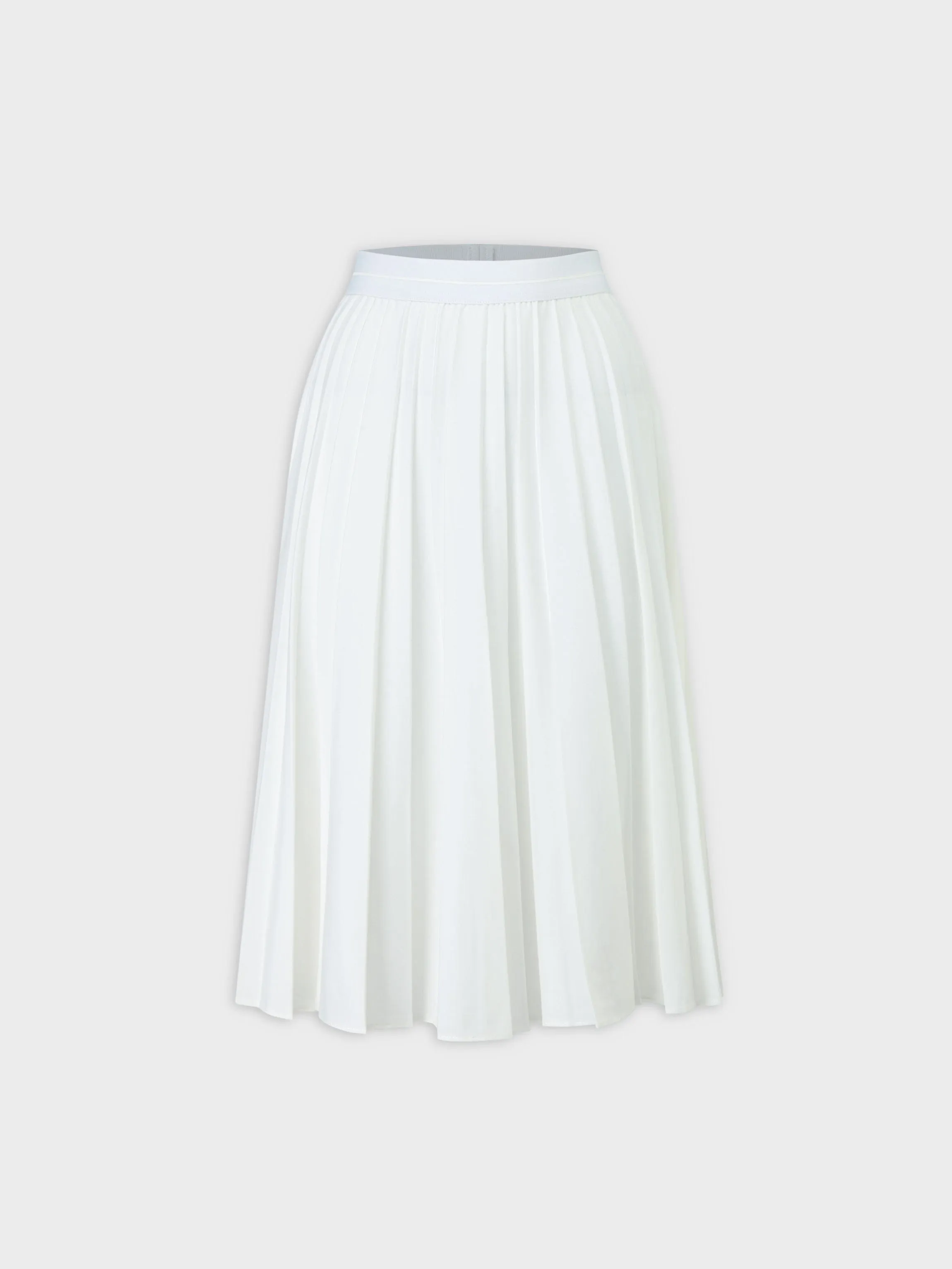 PLEATED SKIRT 26"-PURE WHITE