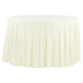 Polyester 14ft Table Skirt - Ivory