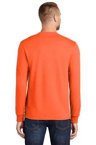 Port & Company - Core Blend Long Sleeve Tee, Safety Orange