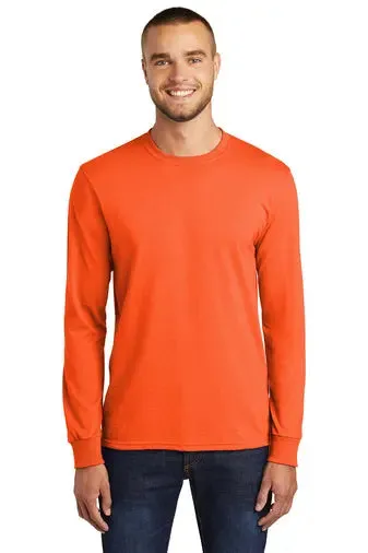 Port & Company - Core Blend Long Sleeve Tee, Safety Orange