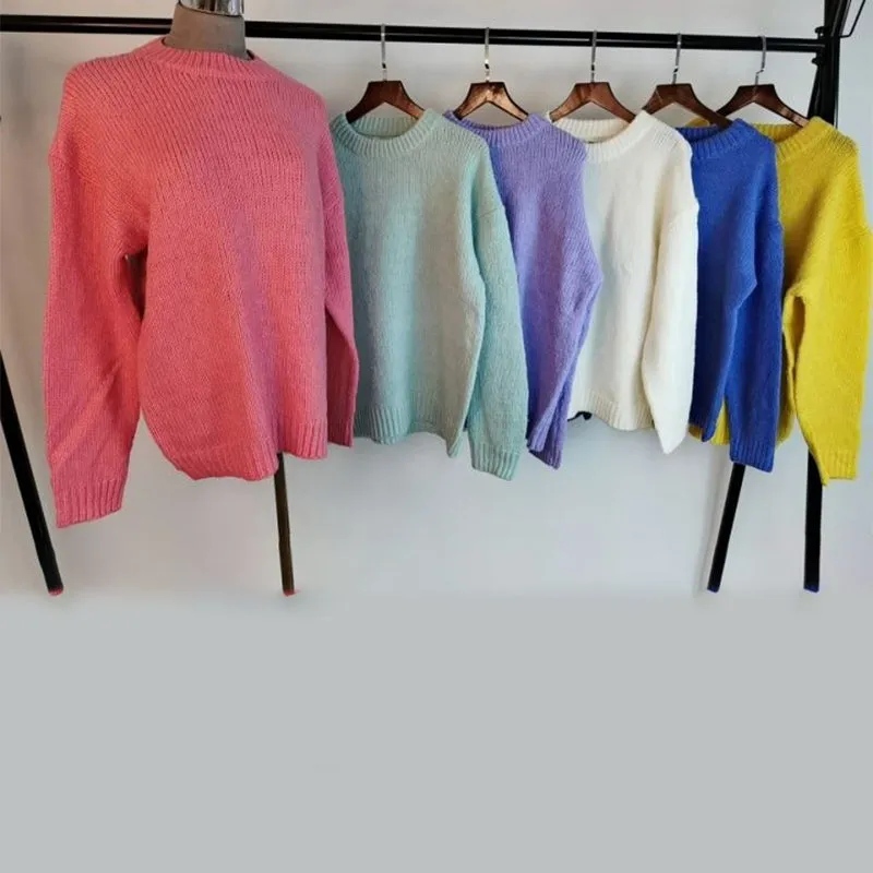 Posh Knitted Pullover Long Sleeve Winter Loose Sweaters