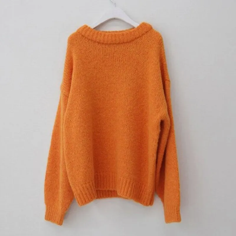 Posh Knitted Pullover Long Sleeve Winter Loose Sweaters