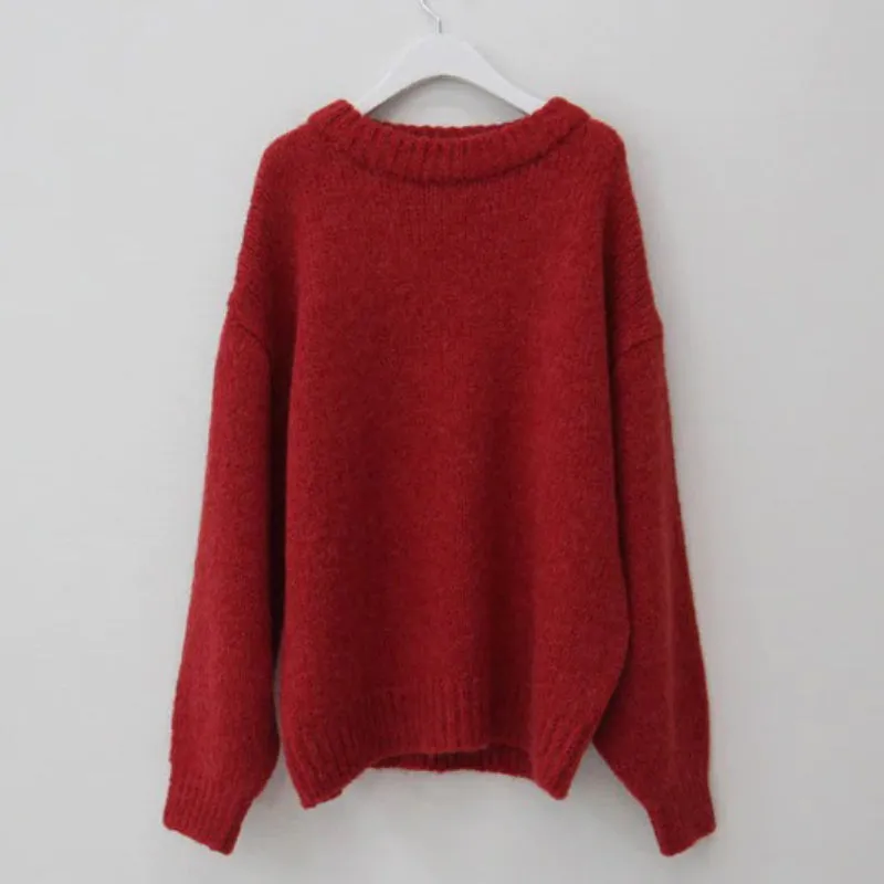 Posh Knitted Pullover Long Sleeve Winter Loose Sweaters