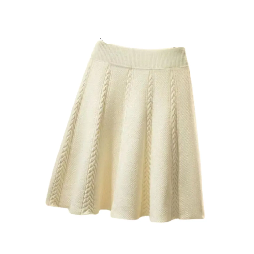 Pre Order:  Casual Solid Knitted Mini Skirt