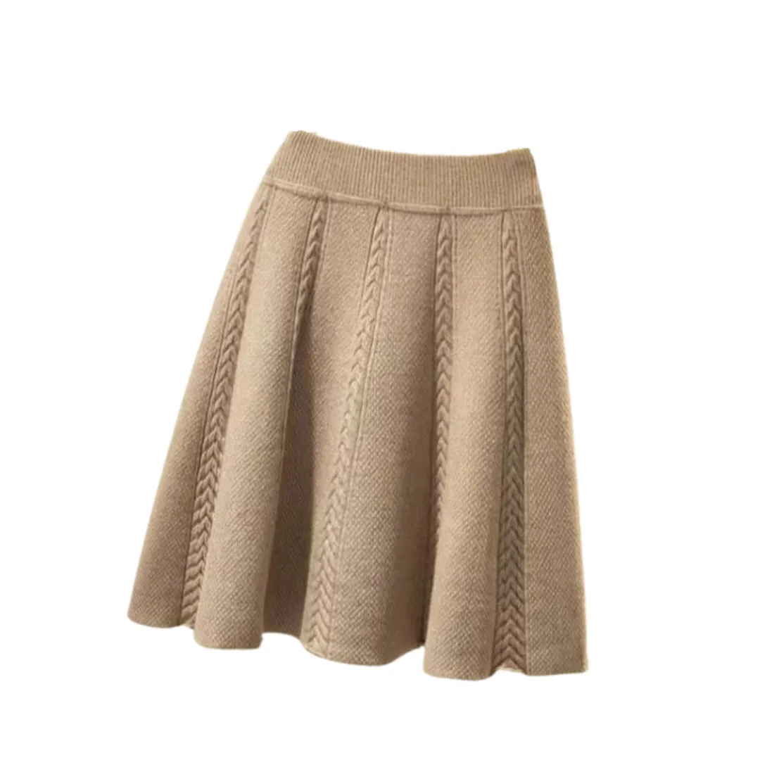 Pre Order:  Casual Solid Knitted Mini Skirt