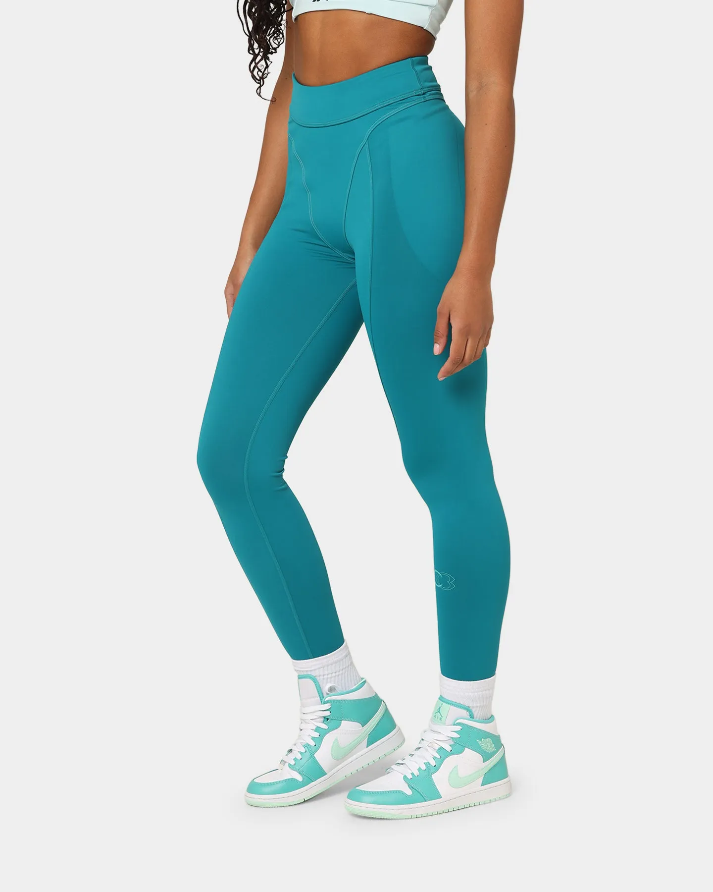 Reebok Women's Cardi B X Reebok High Rise Tights Seapoteal