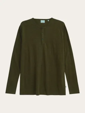 Regular linen henley - GOTS/Vegan - Forrest Night