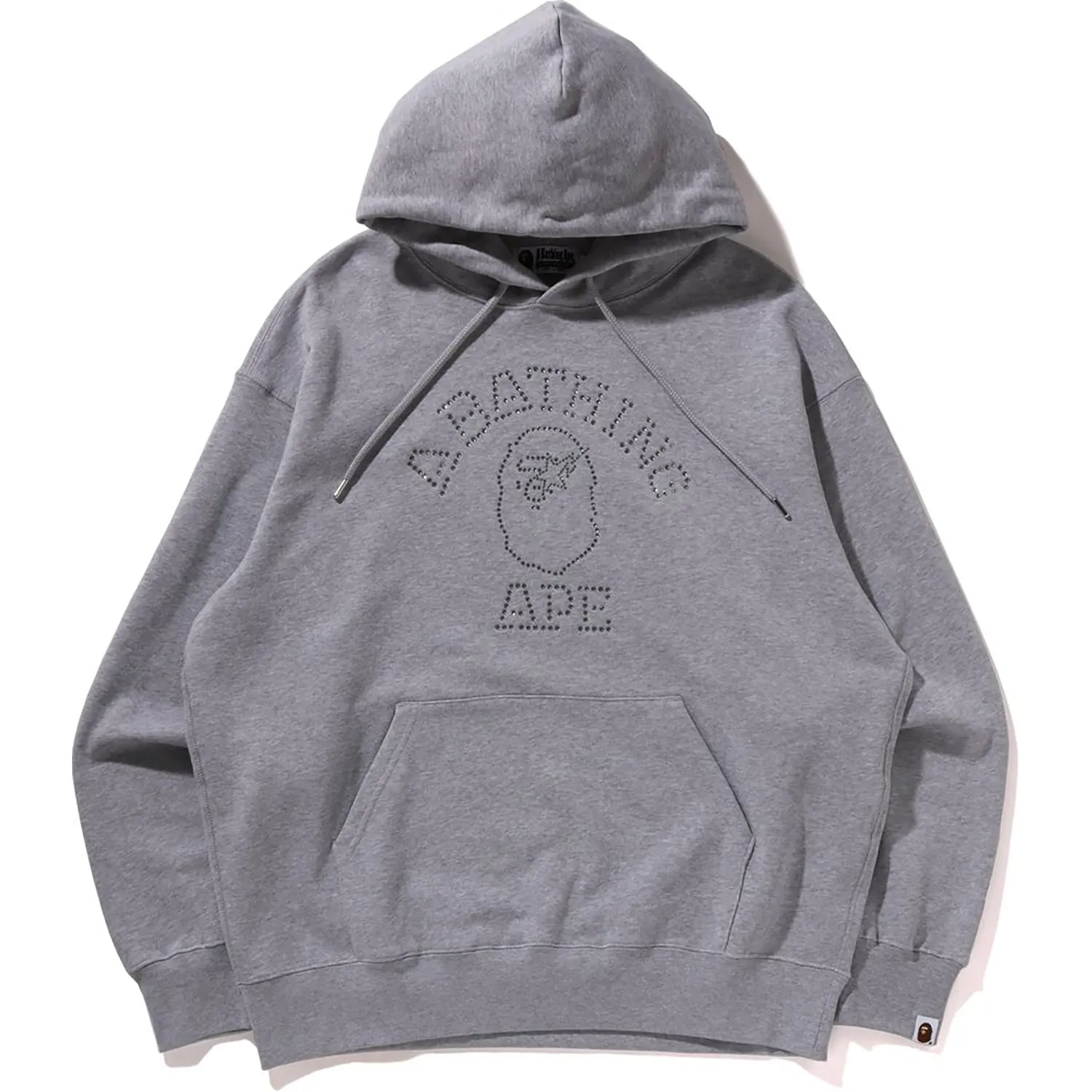 RHINESTONE COLLEGE PULLOVER HOODIE MENS