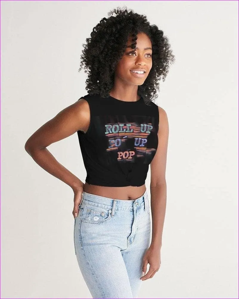 Roll Up Po' Up Pop Rave Edition  Women's Twist-Front Tank