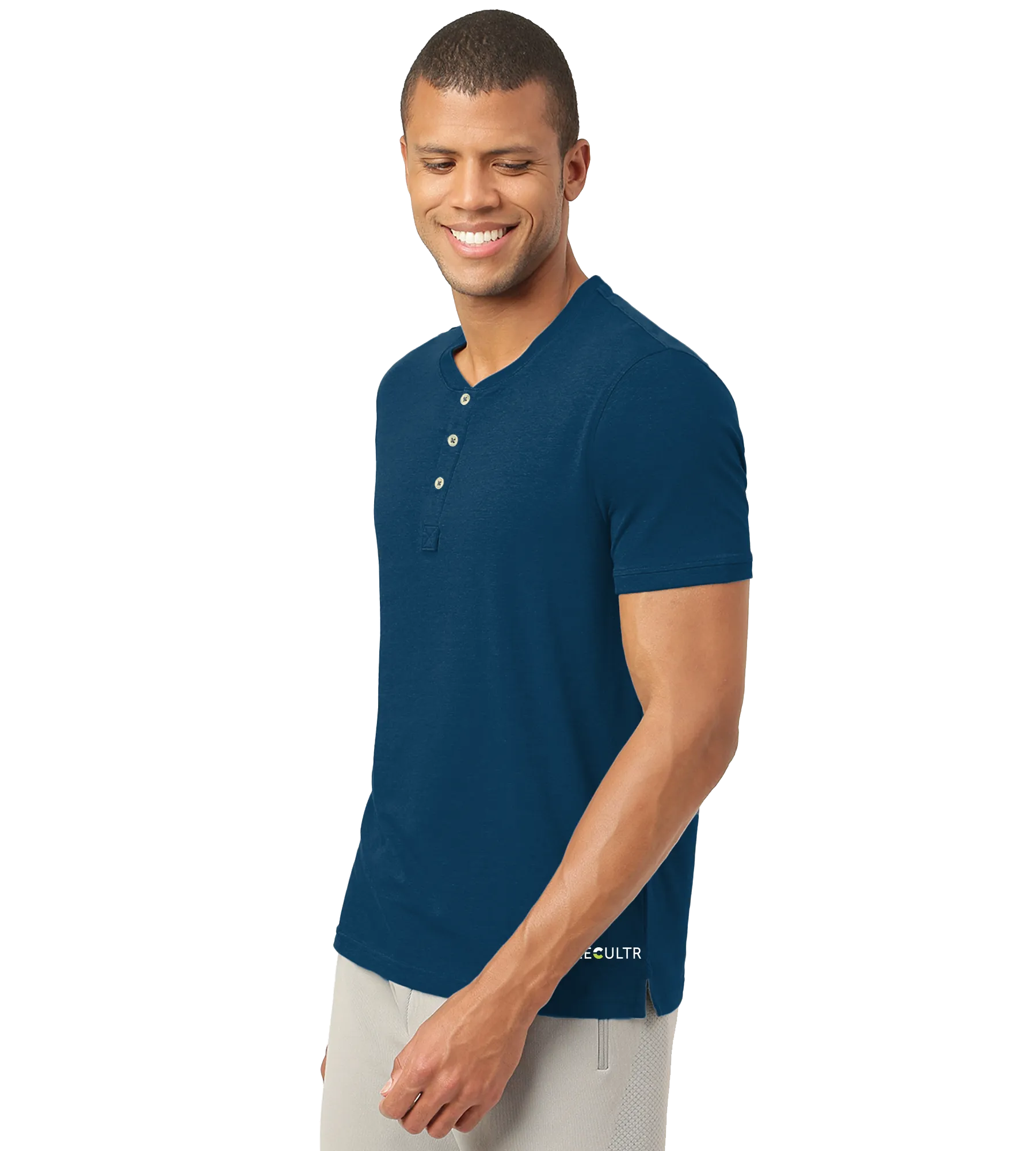 Sapphire Blue Henley 2.0 - Half Sleeves (Pack Of 1)