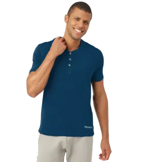 Sapphire Blue Henley 2.0 - Half Sleeves (Pack Of 1)