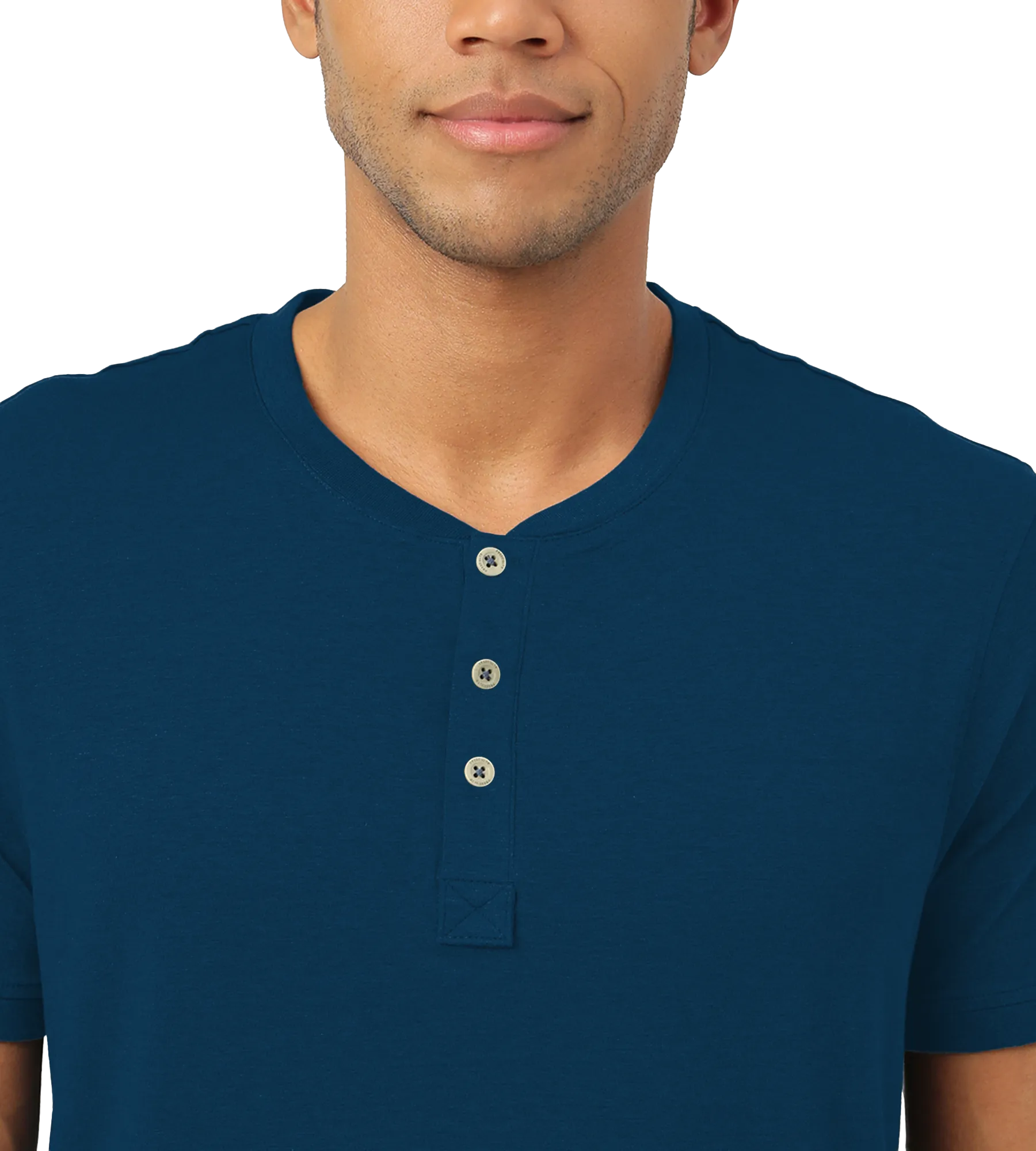 Sapphire Blue Henley 2.0 - Half Sleeves (Pack Of 1)