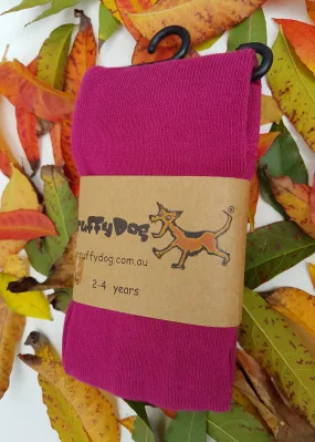 SCRUFFY DOG TIGHTS - RASPBERRY