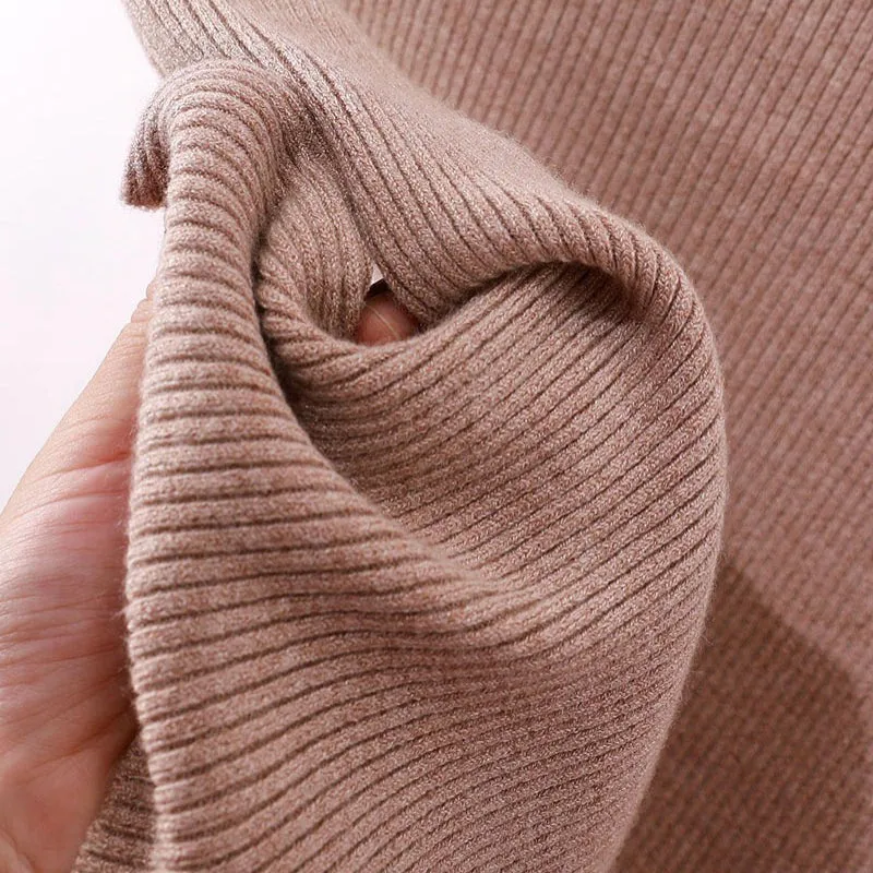 Slim Fit O-Neck Knitted Long Sleeve Pullover Sweaters