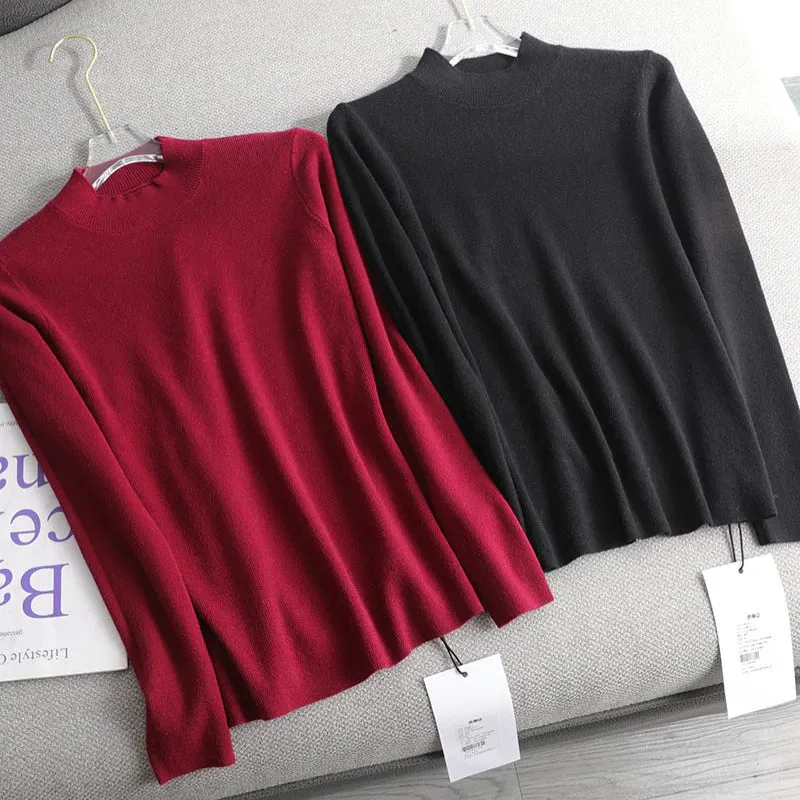 Slim Fit Turtleneck Long Sleeve Pullover Sweaters