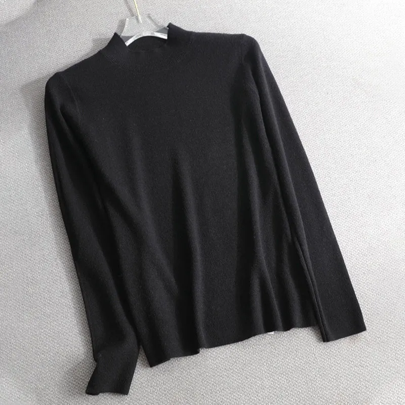 Slim Fit Turtleneck Long Sleeve Pullover Sweaters