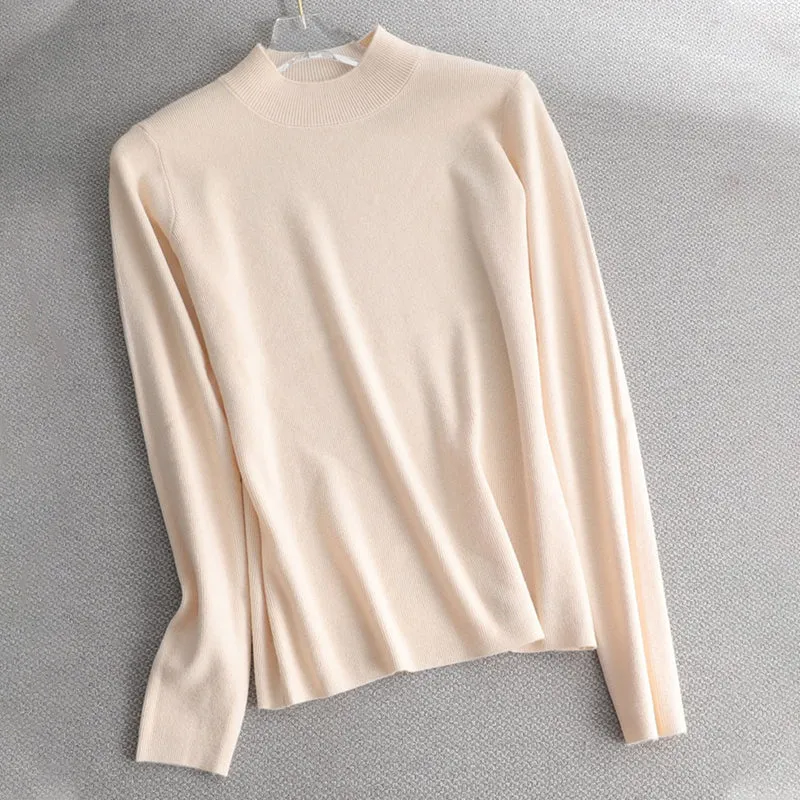 Slim Fit Turtleneck Long Sleeve Pullover Sweaters