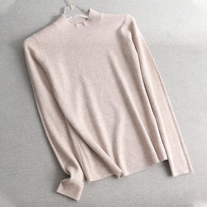 Slim Fit Turtleneck Long Sleeve Pullover Sweaters