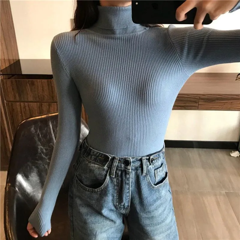 Slim Turtle Neck Pullover Sweater