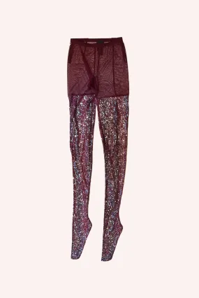 Snakeskin Sequin Tights