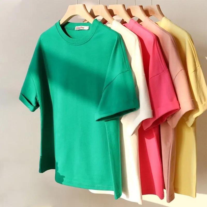 Solid-Colored 2-Piece Basic Shirt and Hot Pants Clothing Sets