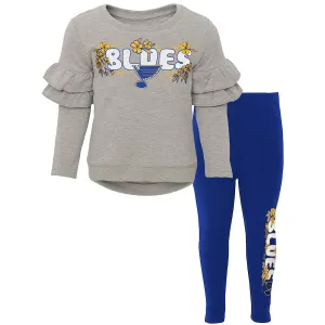 ST. LOUIS BLUES OUTERSTUFF BLUE ICE FLOWER LEGGING SET