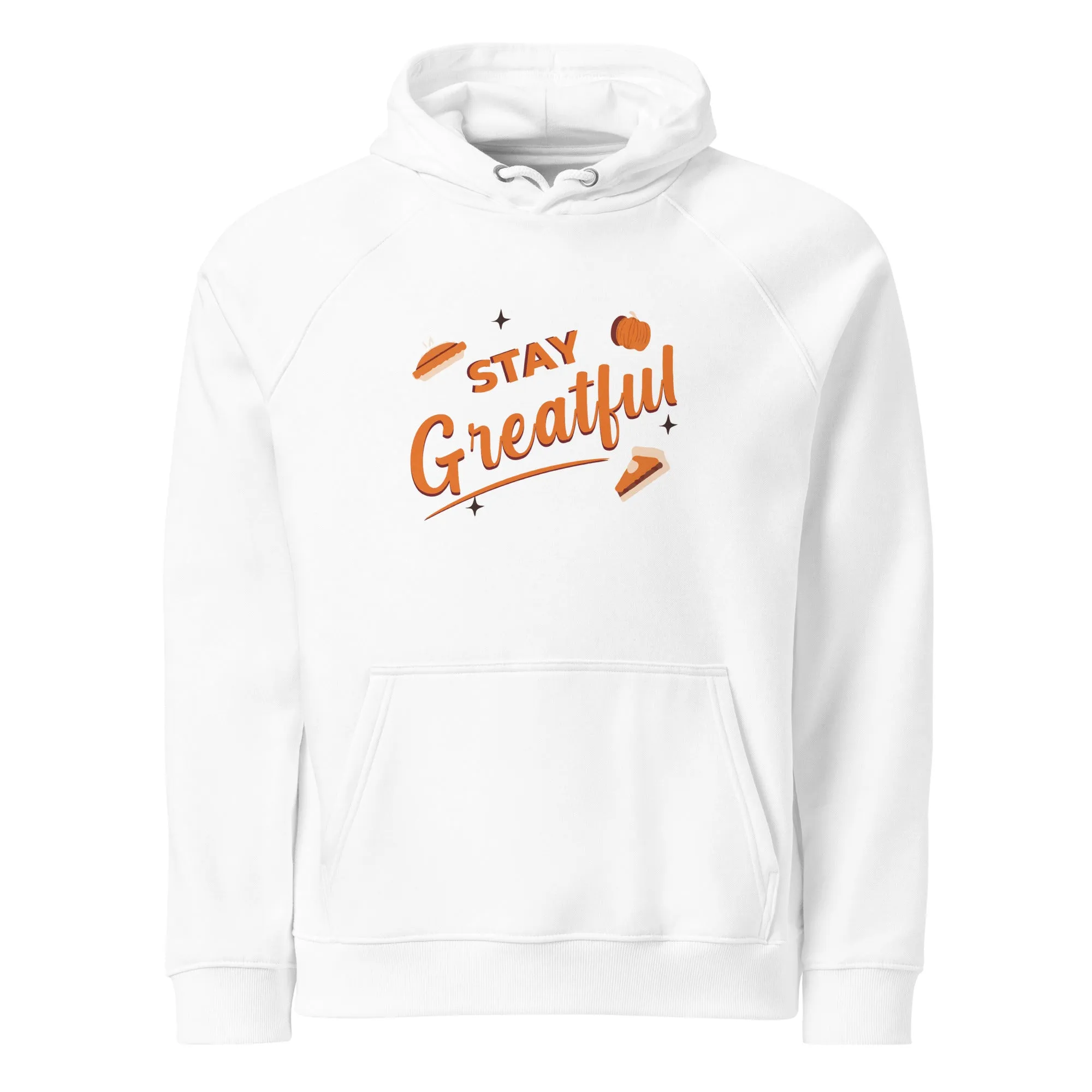 Stay Grateful Graphic Men Eco Raglan Hoodie