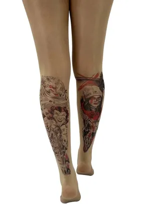 Street Art Tattoo Printed | TIGHTS*