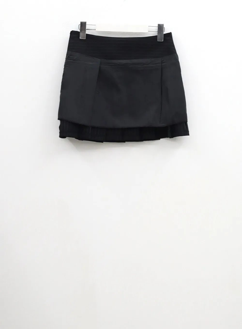 Stripe Pattern Pleated Mini Skirt CM310