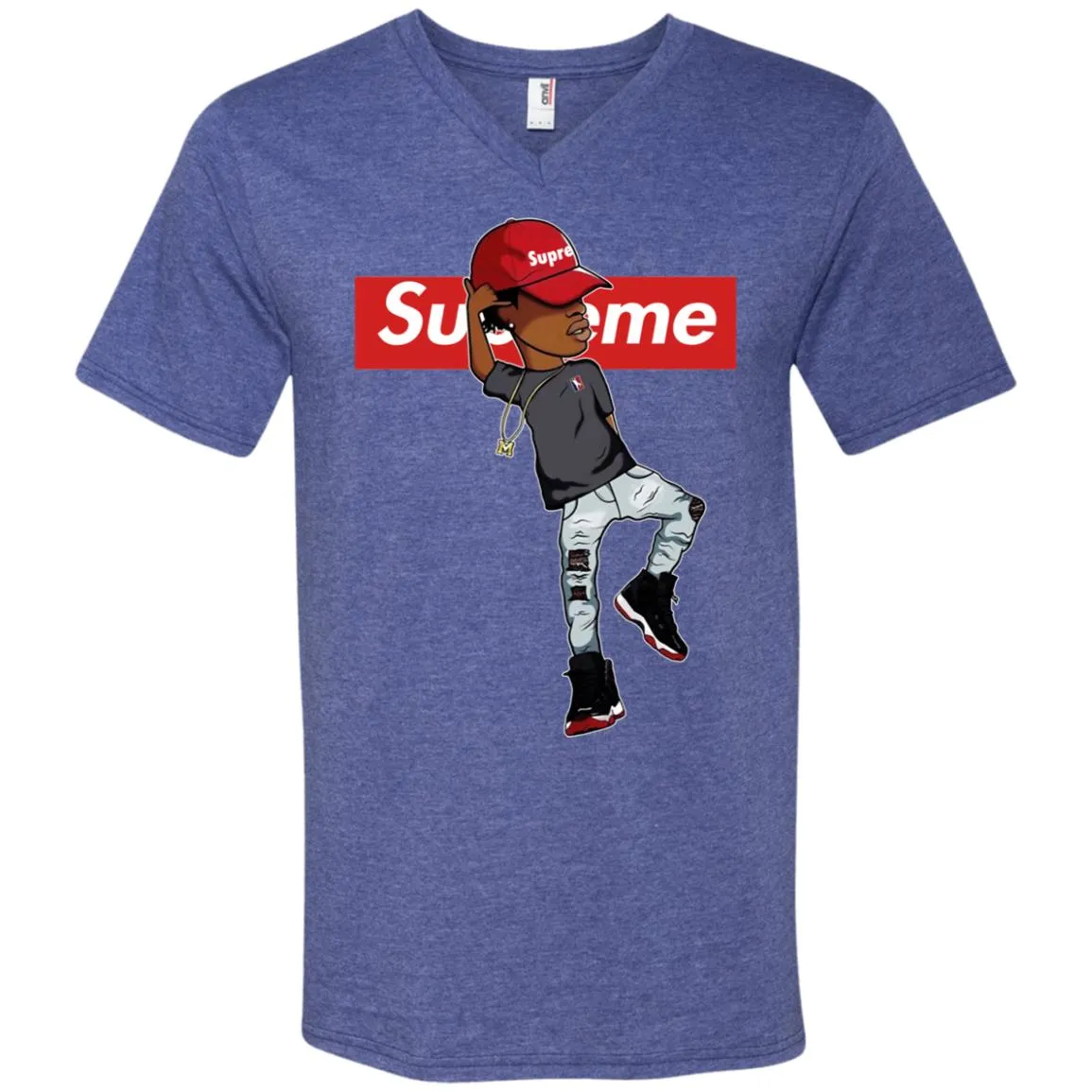 Supreme Marquese Scott T-shirt Men V-Neck T-Shirt