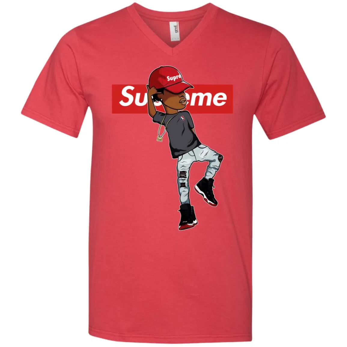 Supreme Marquese Scott T-shirt Men V-Neck T-Shirt