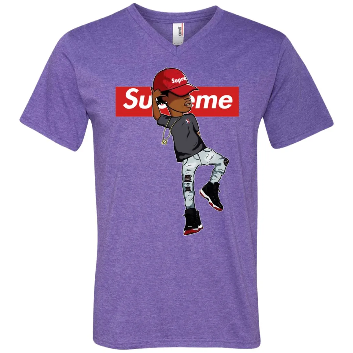 Supreme Marquese Scott T-shirt Men V-Neck T-Shirt