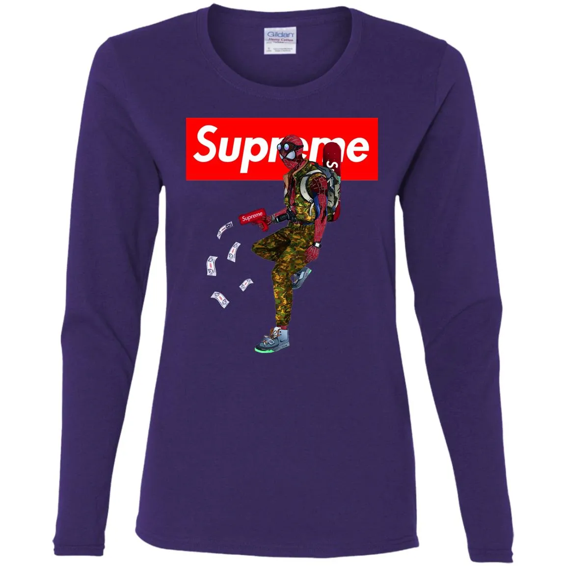 Supreme Spider Man Best T-shirt Women Long Sleeve Shirt