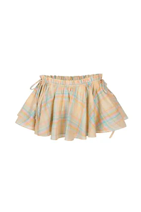 The Banana Plaid Mini Skirt