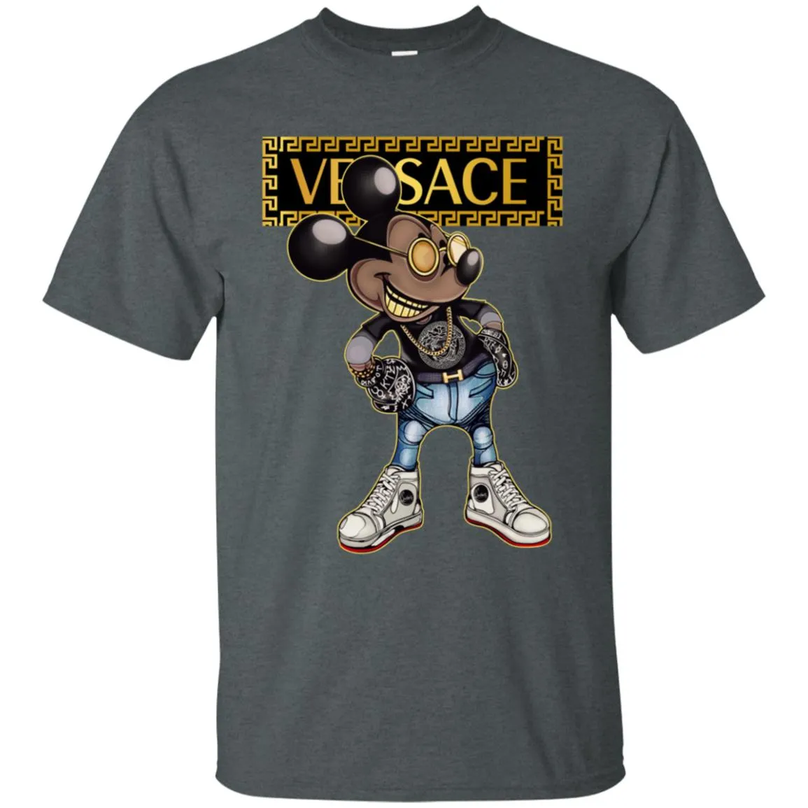 Versace Mickey Mouse Cartoon T-shirt Men Cotton T-Shirt