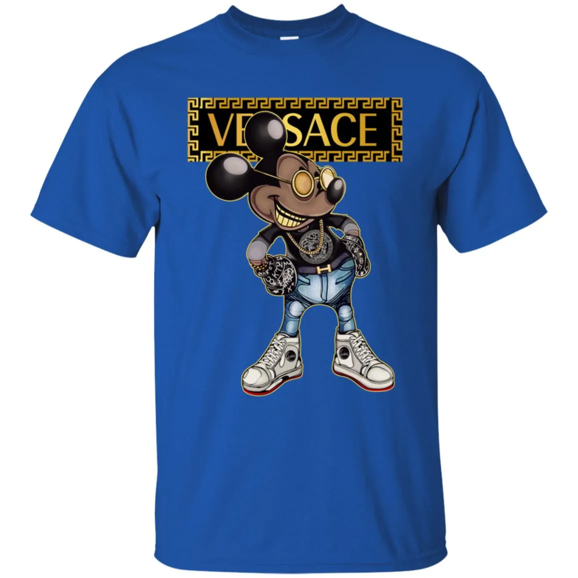 Versace Mickey Mouse Cartoon T-shirt Men Cotton T-Shirt