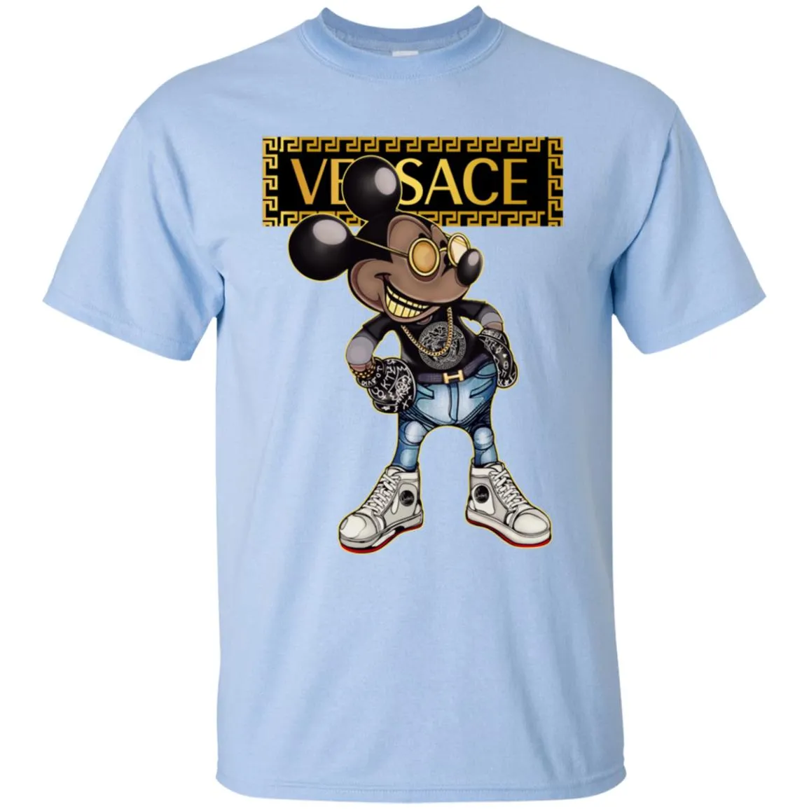 Versace Mickey Mouse Cartoon T-shirt Men Cotton T-Shirt