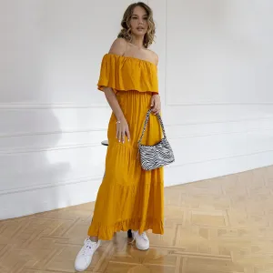 Vibrant Ankle Length Off Shoulder Summer Dresses