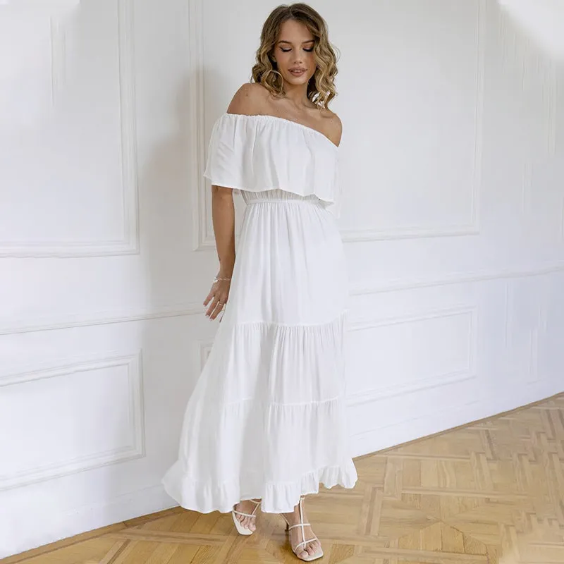 Vibrant Ankle Length Off Shoulder Summer Dresses