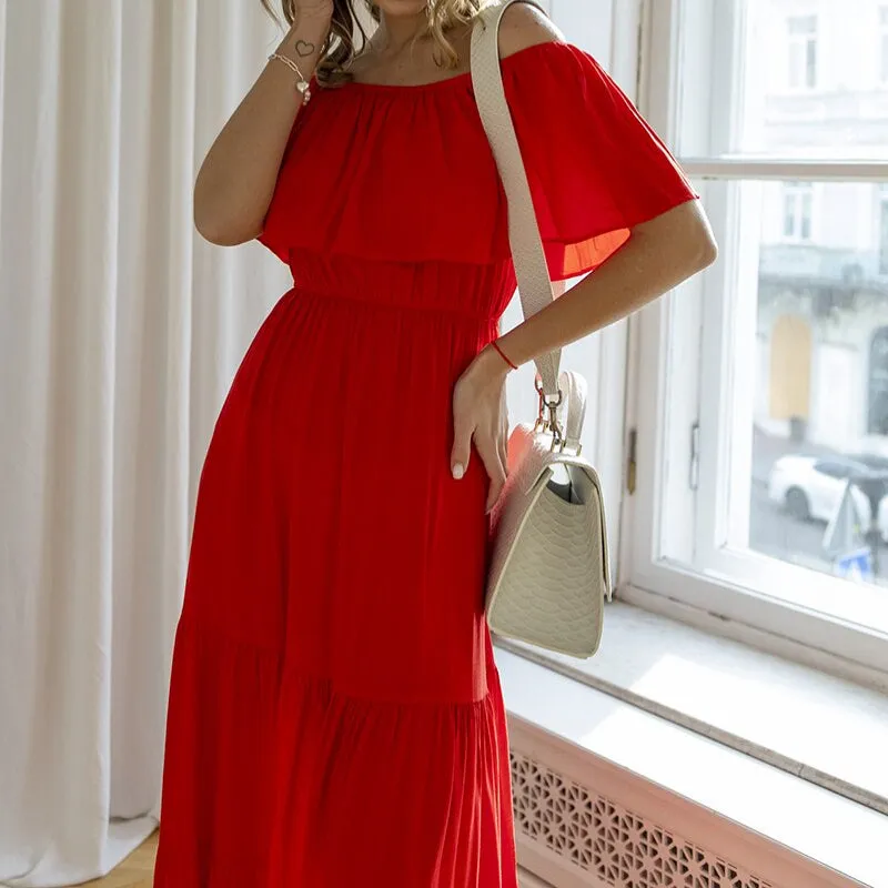 Vibrant Ankle Length Off Shoulder Summer Dresses