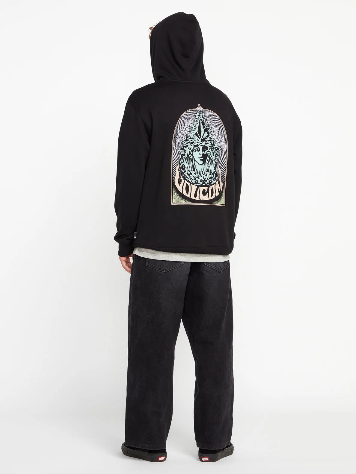 Volcom Strike Hood Pullover Sweatshirt - Black