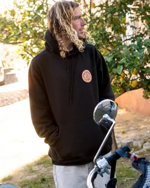 VoLong Sleeve Teeoned Pullover Hoodie - Black