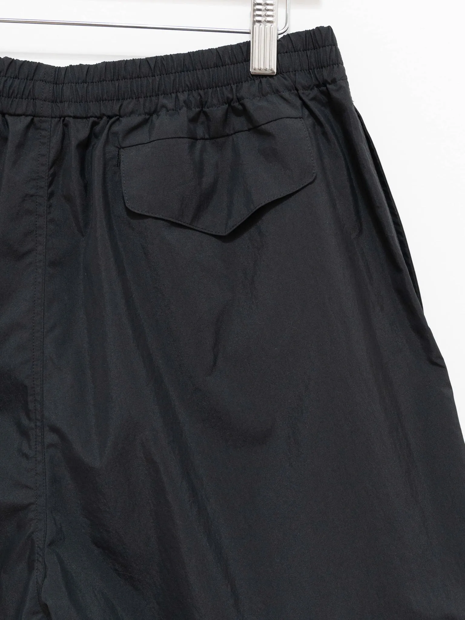 Washed Cotton Nylon Weather Easy Shorts - Black