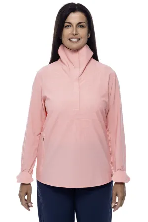 Women's Catona Funnel Neck Tunic Top  |  Peachy Pink Shadow Stripe