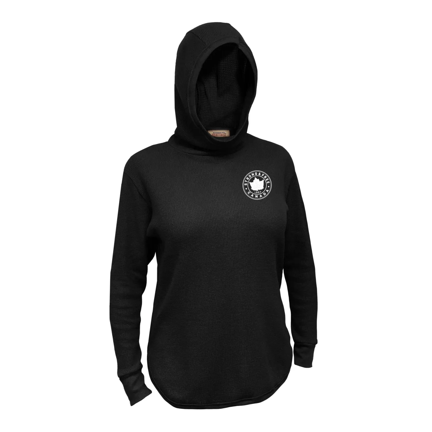 Women's Strong & Free™ Crest Embroidery Waffle Hoodie Tunic